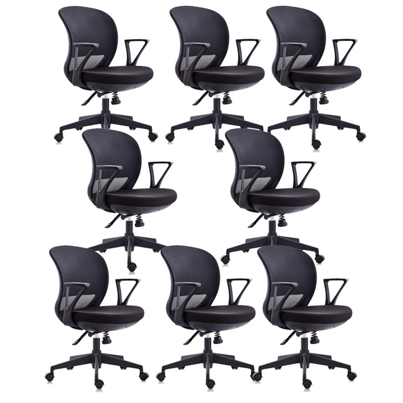 Contemporary Mid-Back Office Chair Adjustable Ergonomic Desk Chair