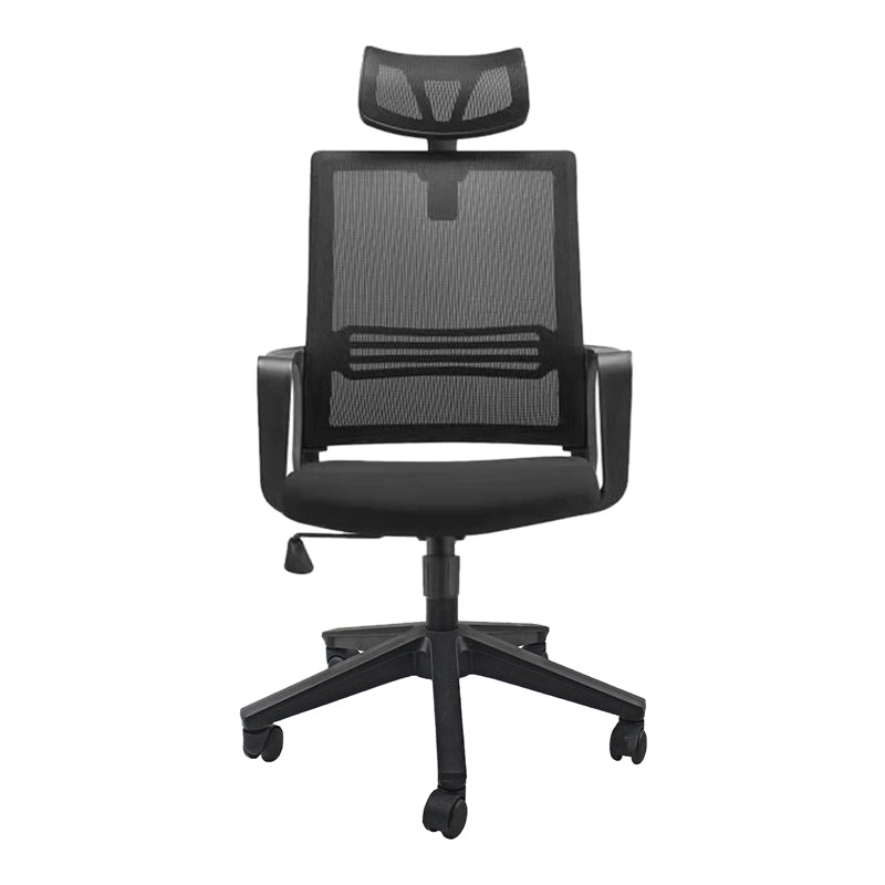 Modern Wheels Office Chair Microfiber Black Task Mid-Back Chair