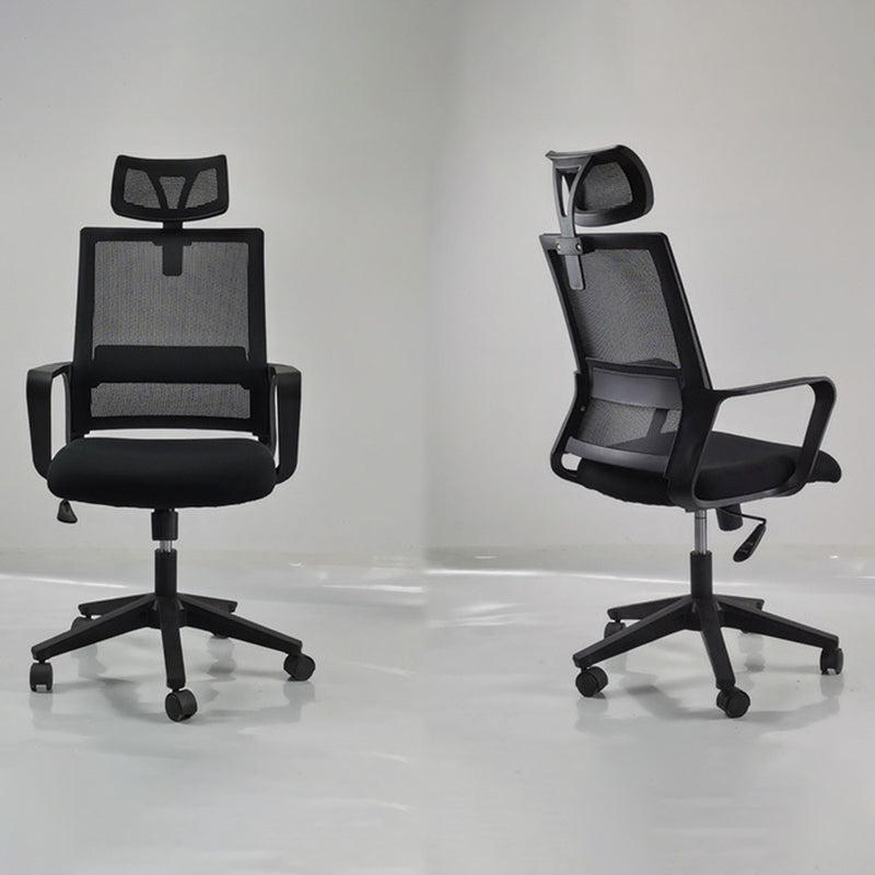 Modern Wheels Office Chair Microfiber Black Task Mid-Back Chair