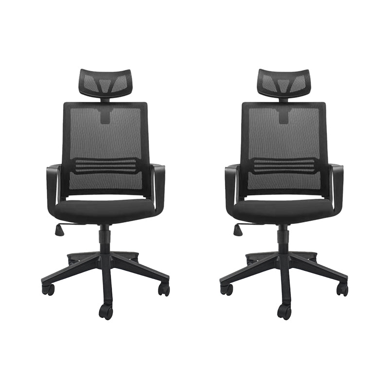 Modern Wheels Office Chair Microfiber Black Task Mid-Back Chair