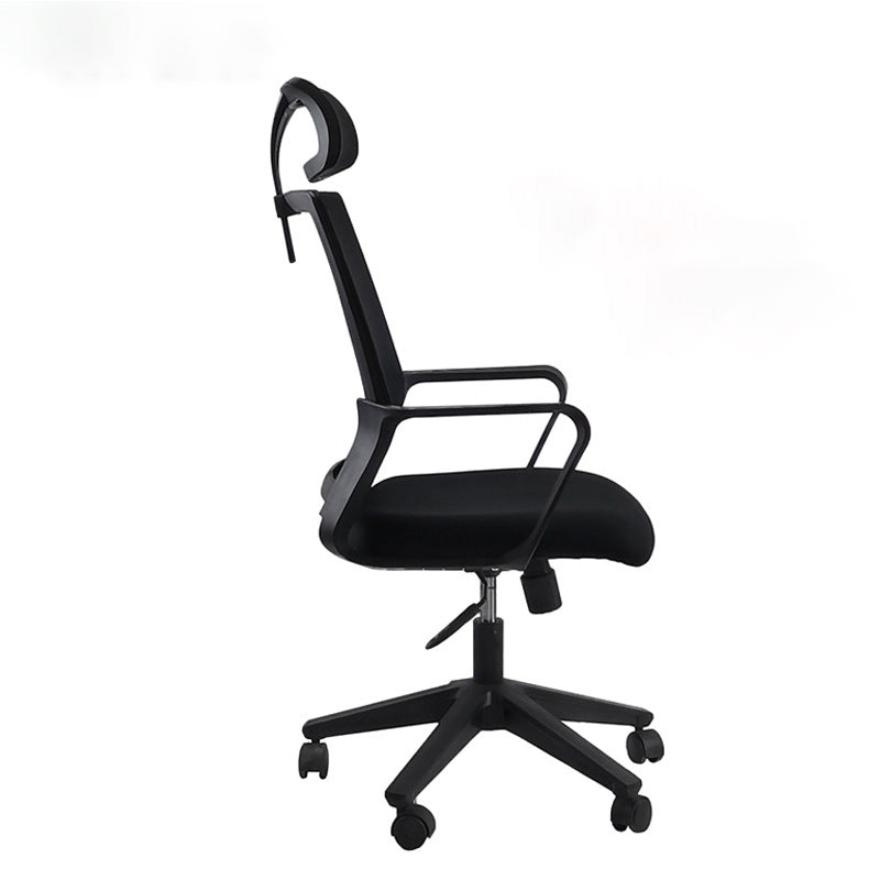 Modern Wheels Office Chair Microfiber Black Task Mid-Back Chair