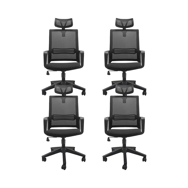 Modern Wheels Office Chair Microfiber Black Task Mid-Back Chair