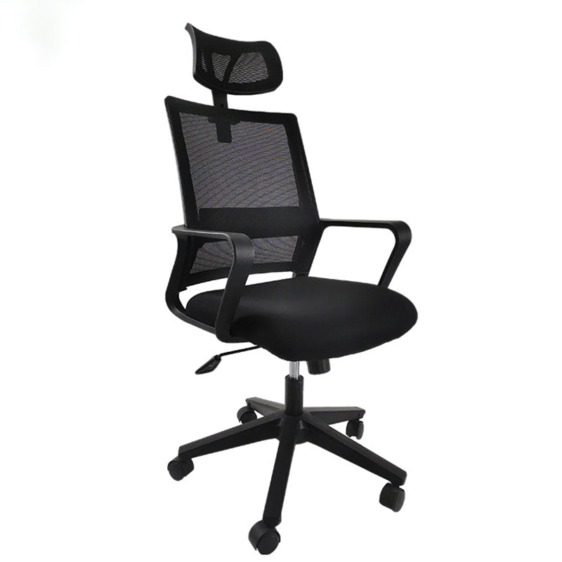 Modern Wheels Office Chair Microfiber Black Task Mid-Back Chair