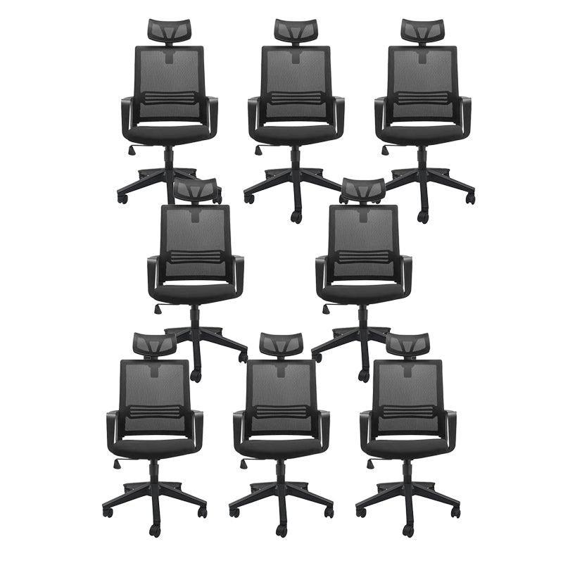 Modern Wheels Office Chair Microfiber Black Task Mid-Back Chair