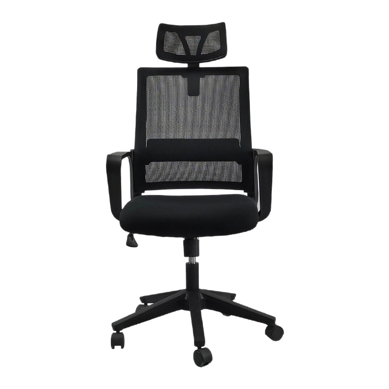 Modern Wheels Office Chair Microfiber Black Task Mid-Back Chair