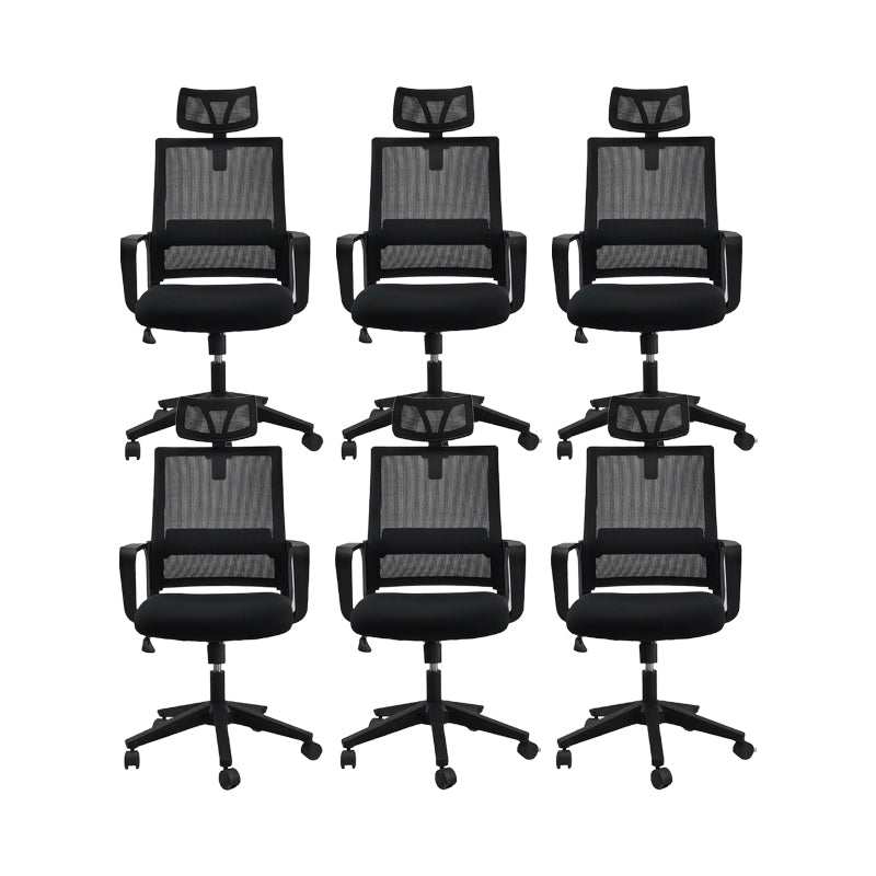 Modern Wheels Office Chair Microfiber Black Task Mid-Back Chair