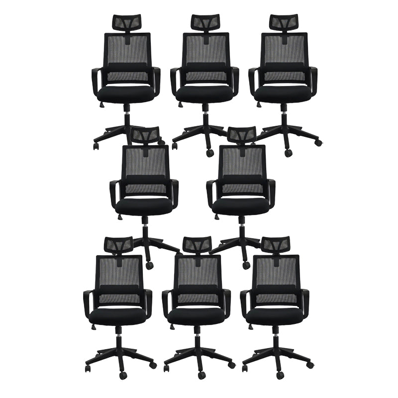 Modern Wheels Office Chair Microfiber Black Task Mid-Back Chair