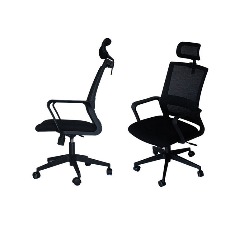 Modern Wheels Office Chair Microfiber Black Task Mid-Back Chair