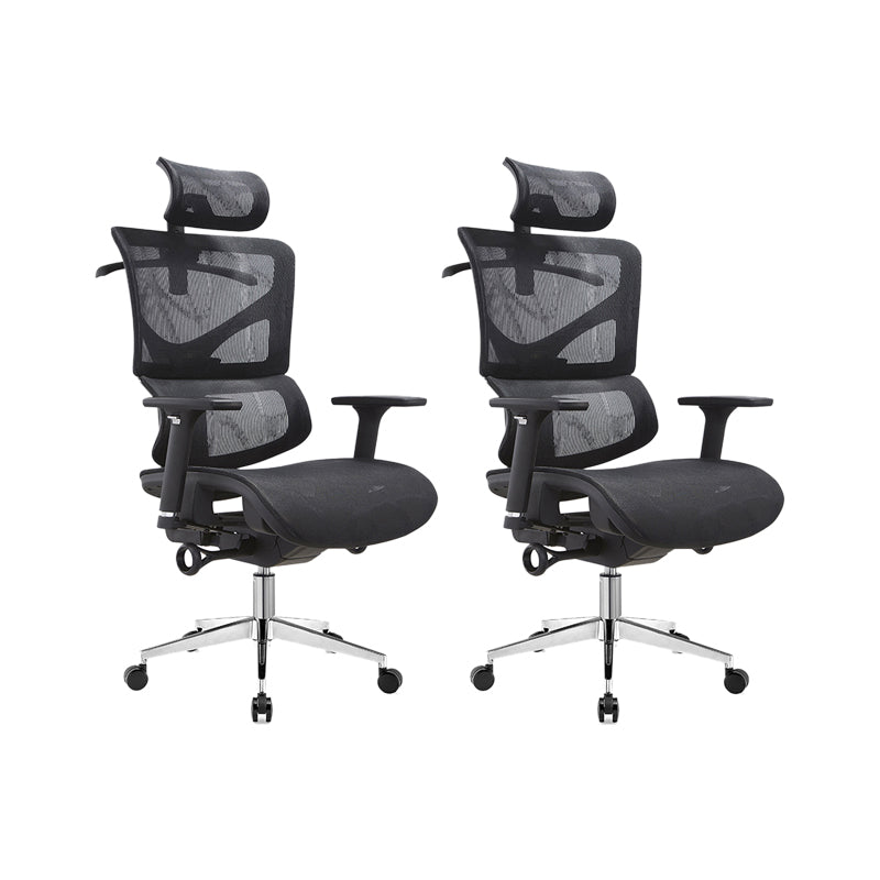 Modern & Contemporary Wheels Chair Black Task High Back Chair