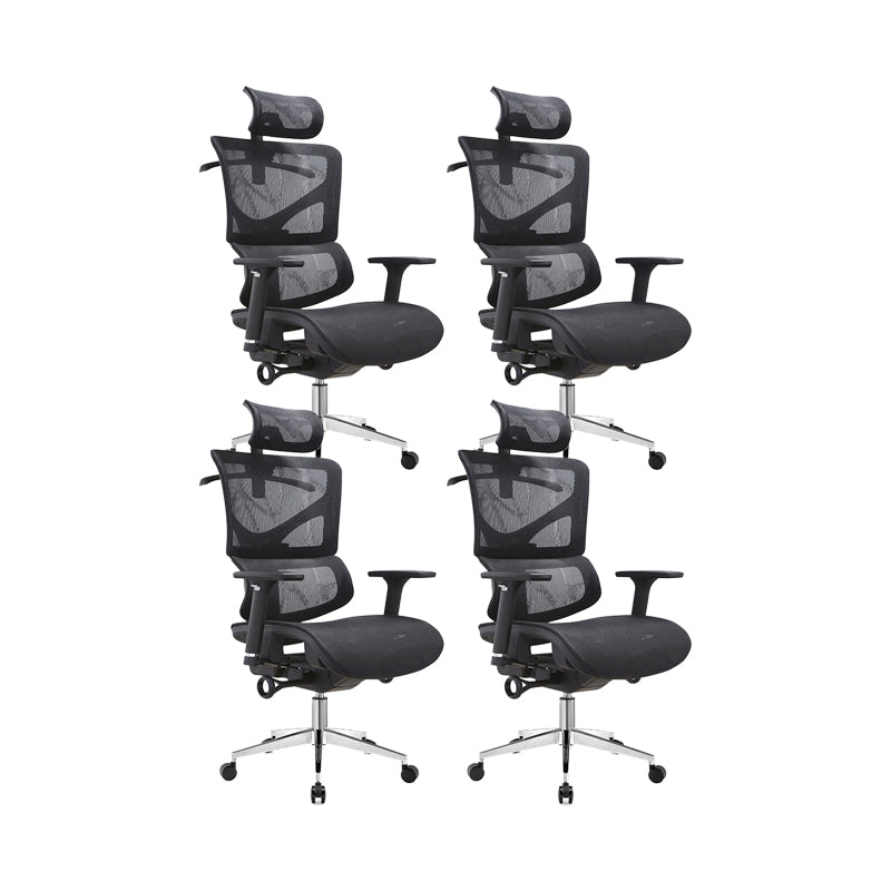 Modern & Contemporary Wheels Chair Black Task High Back Chair