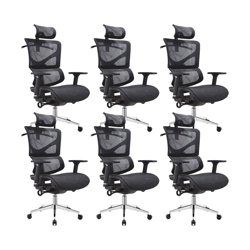 Modern & Contemporary Wheels Chair Black Task High Back Chair