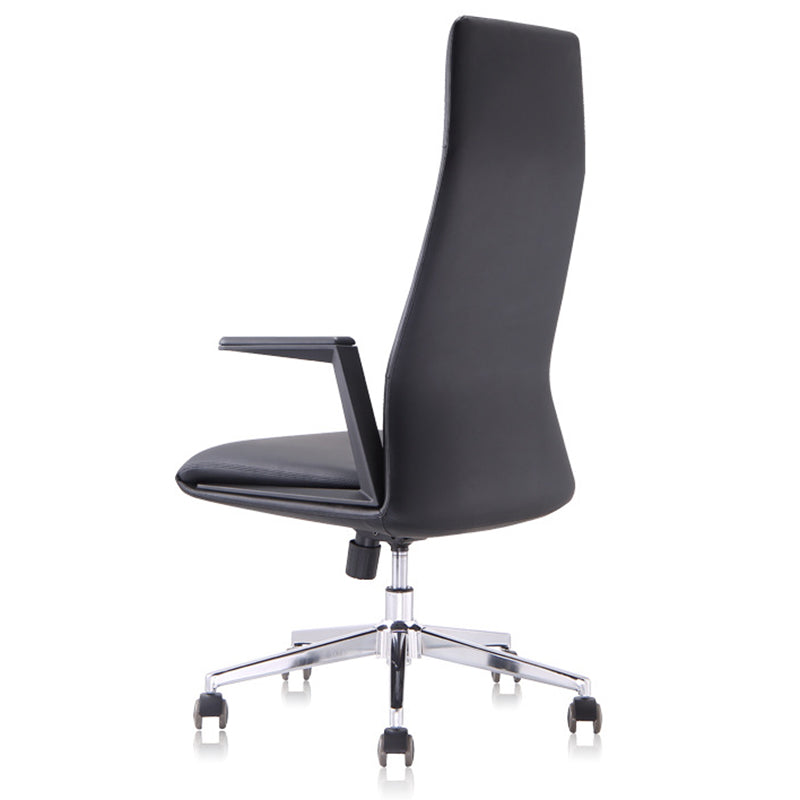 Modern Padded Arms Leather Office Chair Height-adjustable Chair