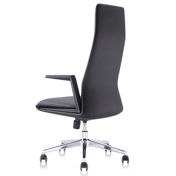 Modern Padded Arms Leather Office Chair Height-adjustable Chair