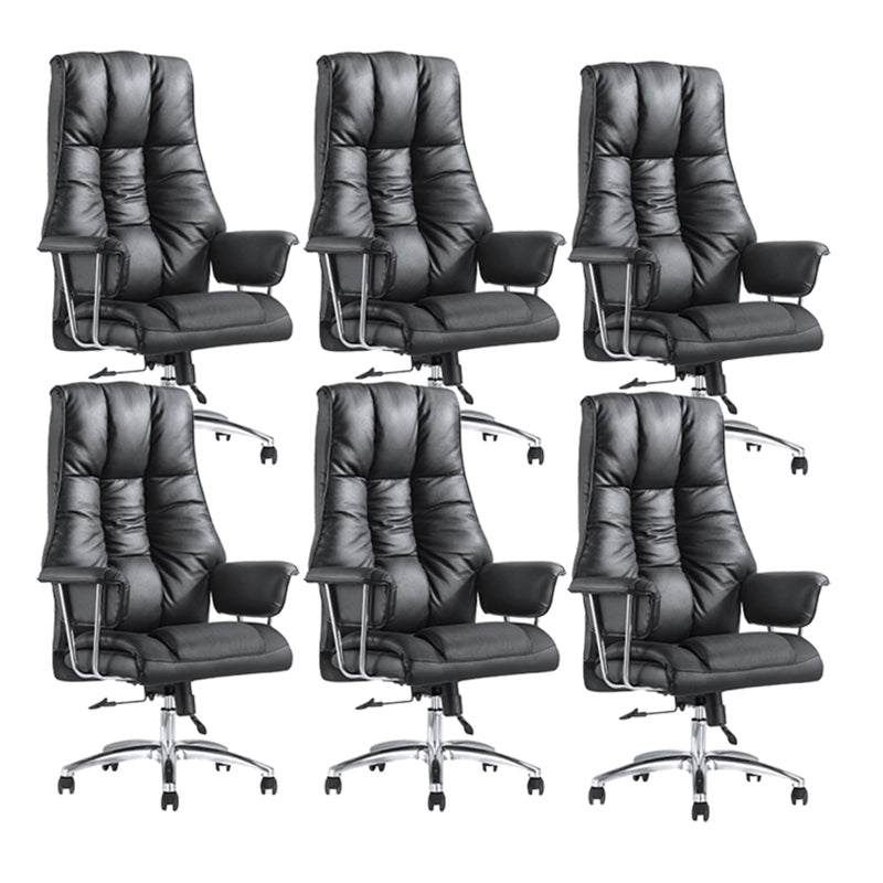 Contemporary Arm Chair Black Adjustable Seat Height Office Chair