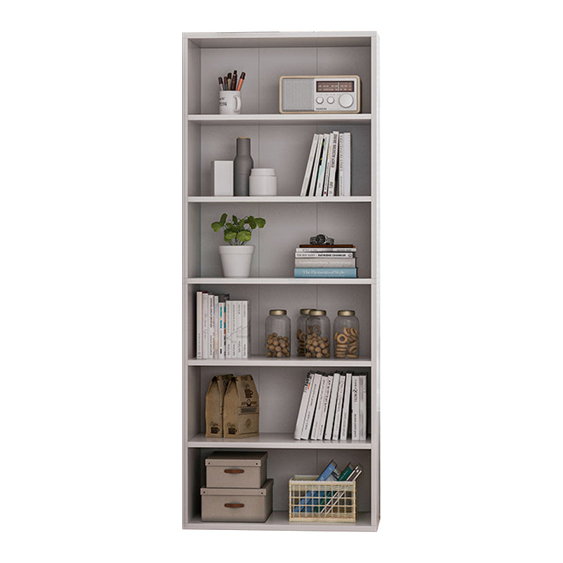 Contemporary Engineered Wood Book Shelf Closed Back Shelf Bookcase for Study Room