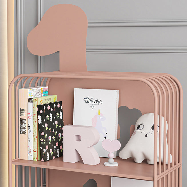 Modern Metal Bookshelf Standard Closed Back Vertical Bookcase