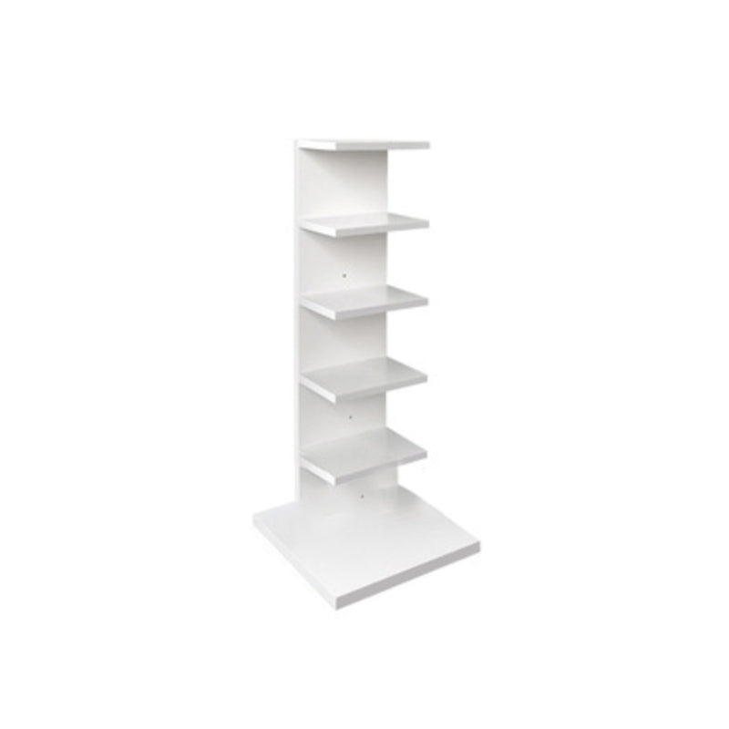 Contemporary Vertical Wooden Book Shelf Closed Back Home Shelf Bookcase