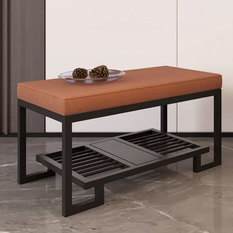 Modern Solid Color Bench Upholstered Entryway Bench with Storage