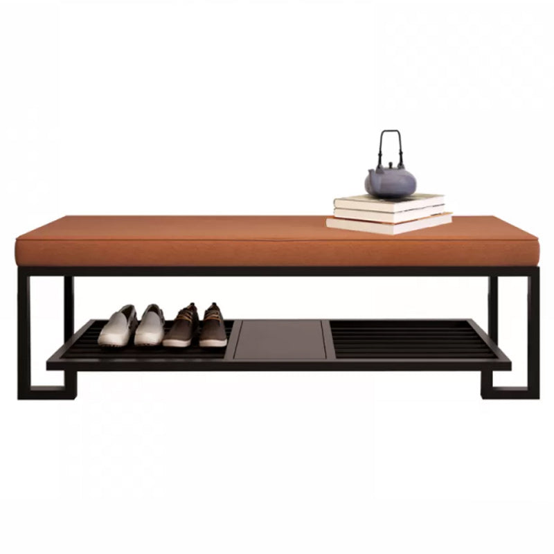 Modern Solid Color Bench Upholstered Entryway Bench with Storage