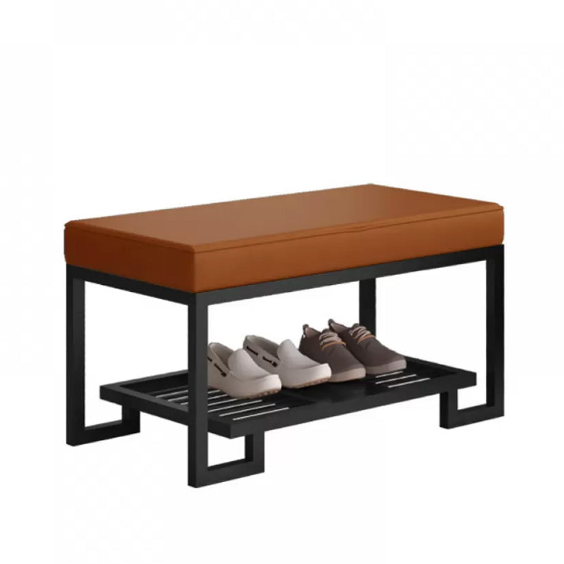 Modern Solid Color Bench Upholstered Entryway Bench with Storage