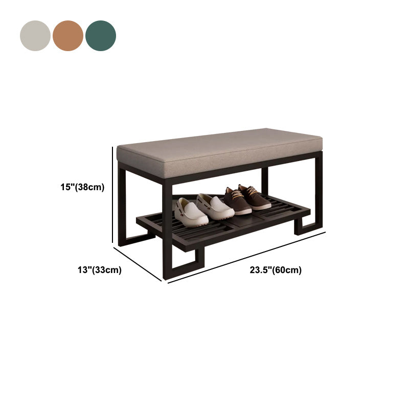 Modern Solid Color Bench Upholstered Entryway Bench with Storage