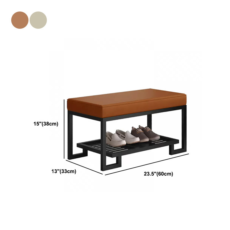 Modern Solid Color Bench Upholstered Entryway Bench with Storage