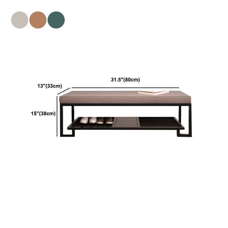 Modern Solid Color Bench Upholstered Entryway Bench with Storage