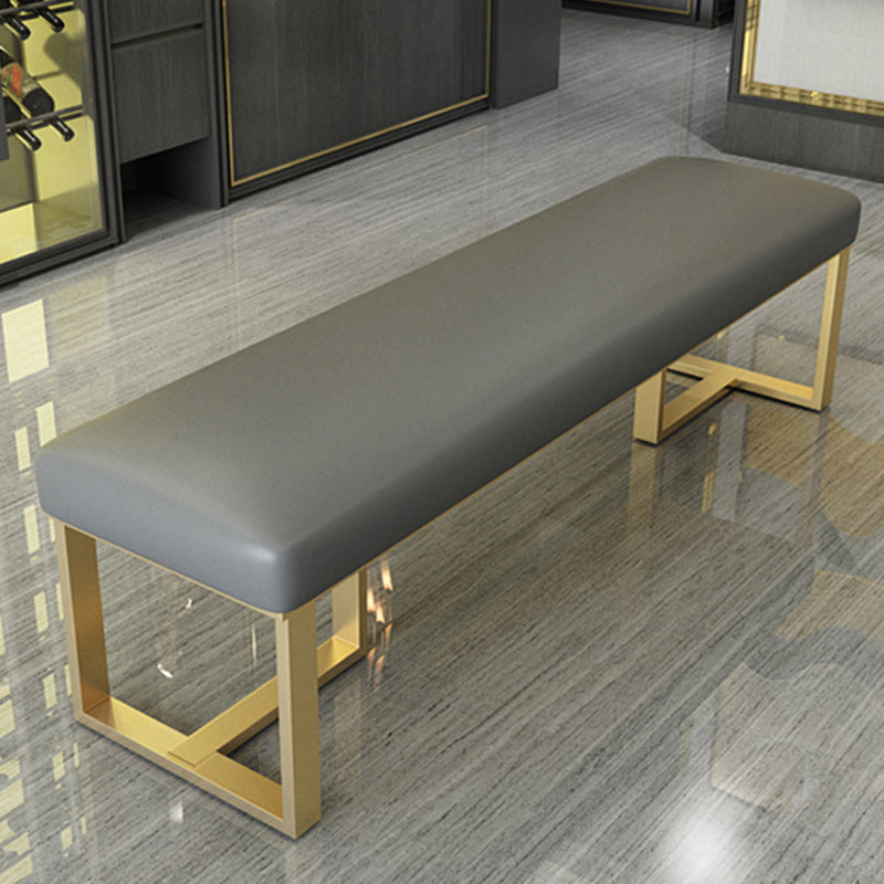 Modern Rectangle Foam Bench Solid Color with Legs Bench for Living Room