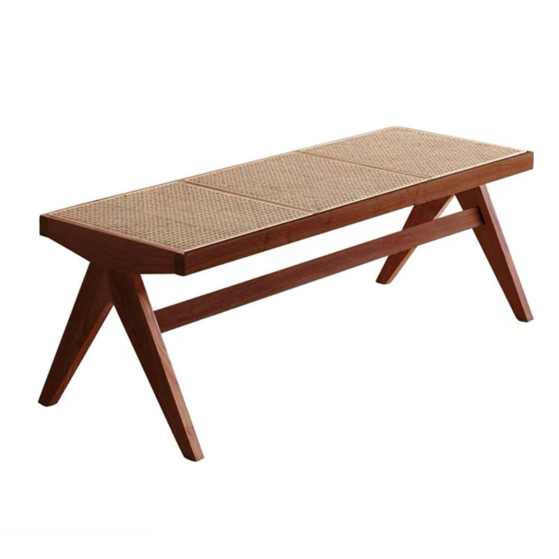 15 Inch Wide Modern Entryway Bench Wood Seating Bench with Legs