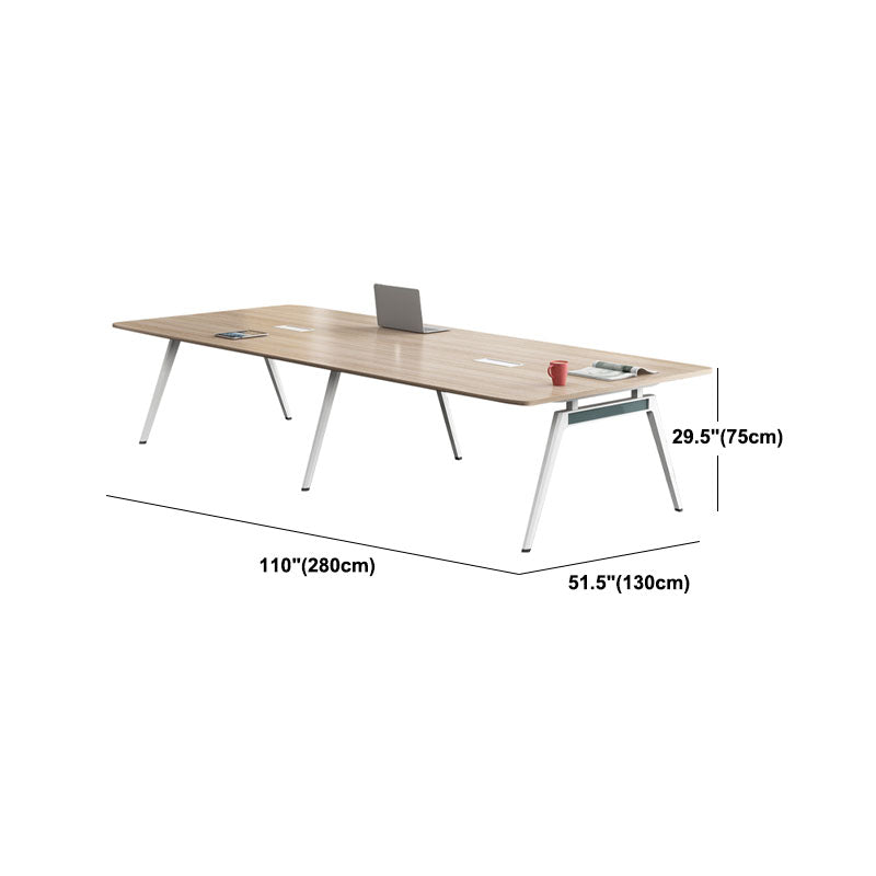 Modern Solid Wood Writing Desk Natural Parsons Writing Desk for Office