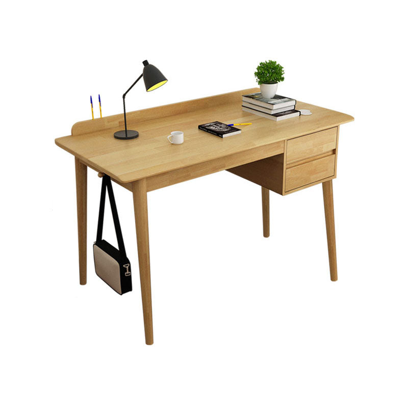 Parsons Modern Rubberwood Office Desk Solid Wood Writing Desk for Home