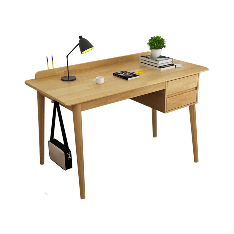 Parsons Modern Rubberwood Office Desk Solid Wood Writing Desk for Home