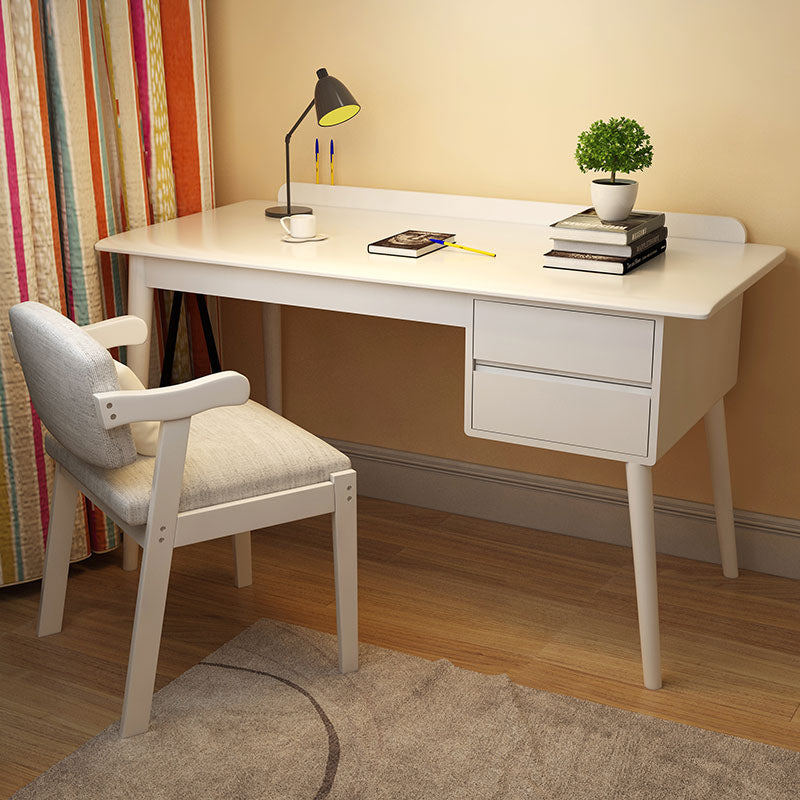 Parsons Modern Rubberwood Office Desk Solid Wood Writing Desk for Home