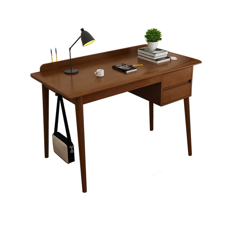 Parsons Modern Rubberwood Office Desk Solid Wood Writing Desk for Home