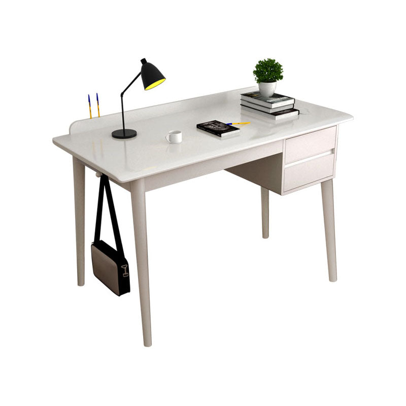 Parsons Modern Rubberwood Office Desk Solid Wood Writing Desk for Home