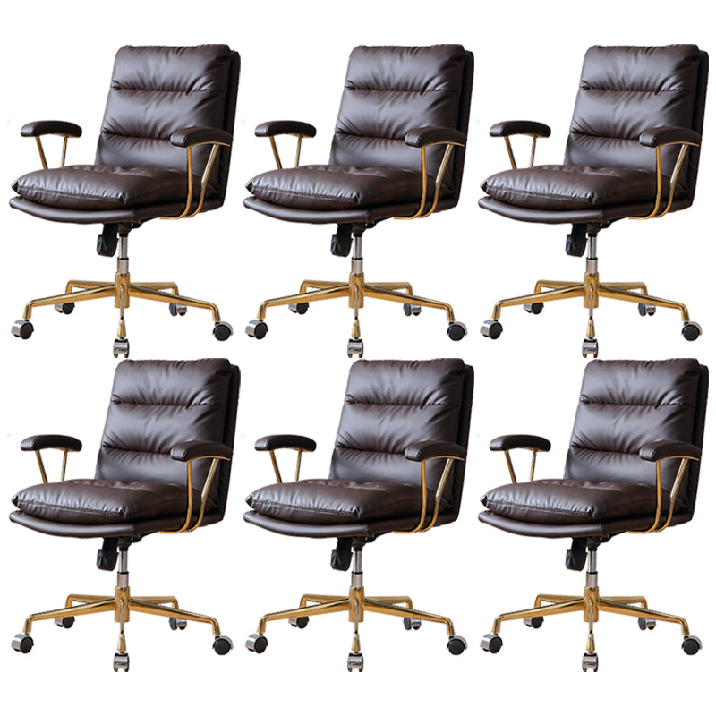 Contemporary Adjustable Executive Chair Leather Office Chair