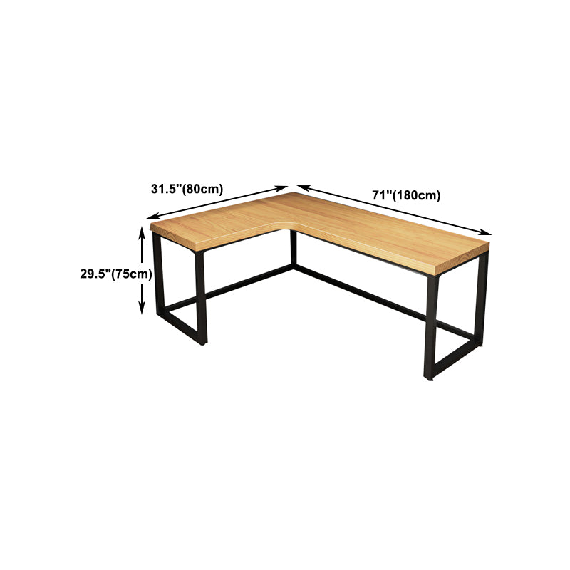 Industrial Solid Wood L-Shape Writing Desk Meeting Desk for Office