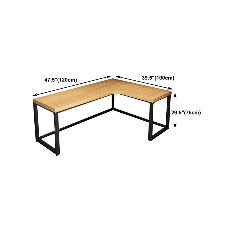 Industrial Solid Wood L-Shape Writing Desk Meeting Desk for Office