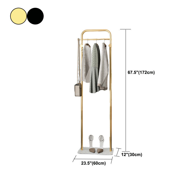 Modern Entry Hall Tree Metal 4 Hooks No Distressed Free Standing Coat Rack