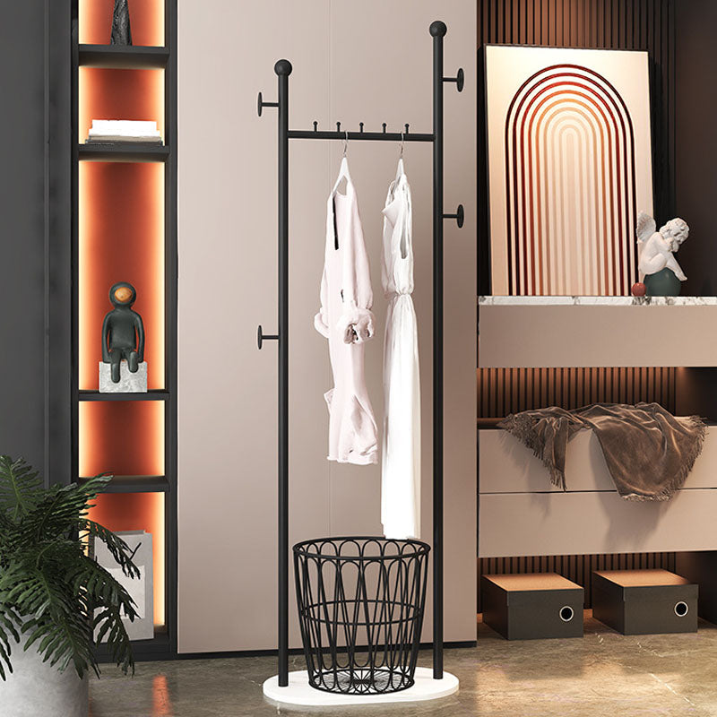 Modern Entryway Kit Metal No Distressed 4 Hooks Free Standing Coat Hanger