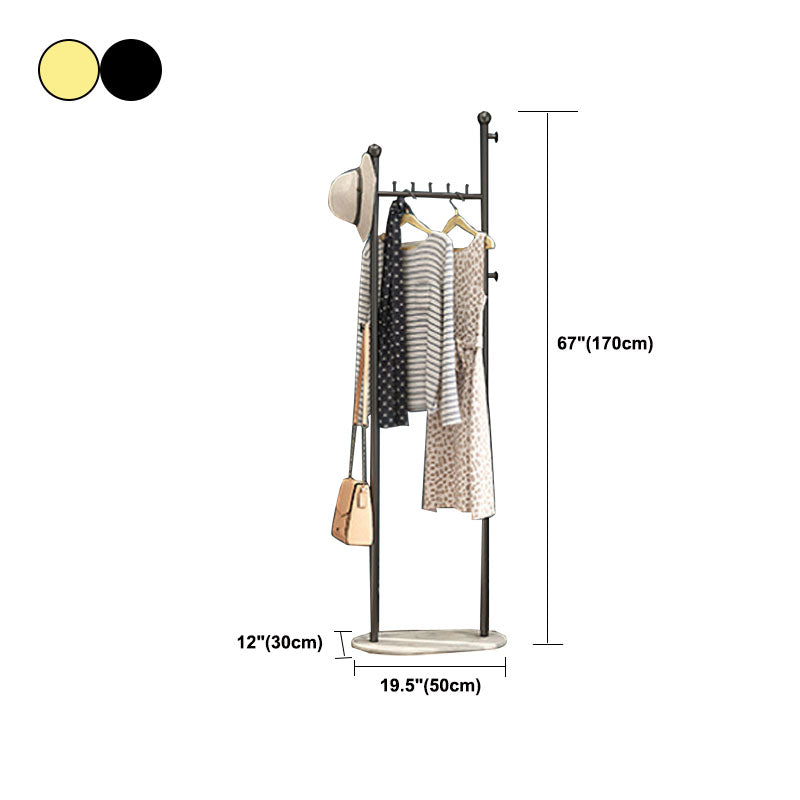 Modern Entryway Kit Metal No Distressed 4 Hooks Free Standing Coat Hanger