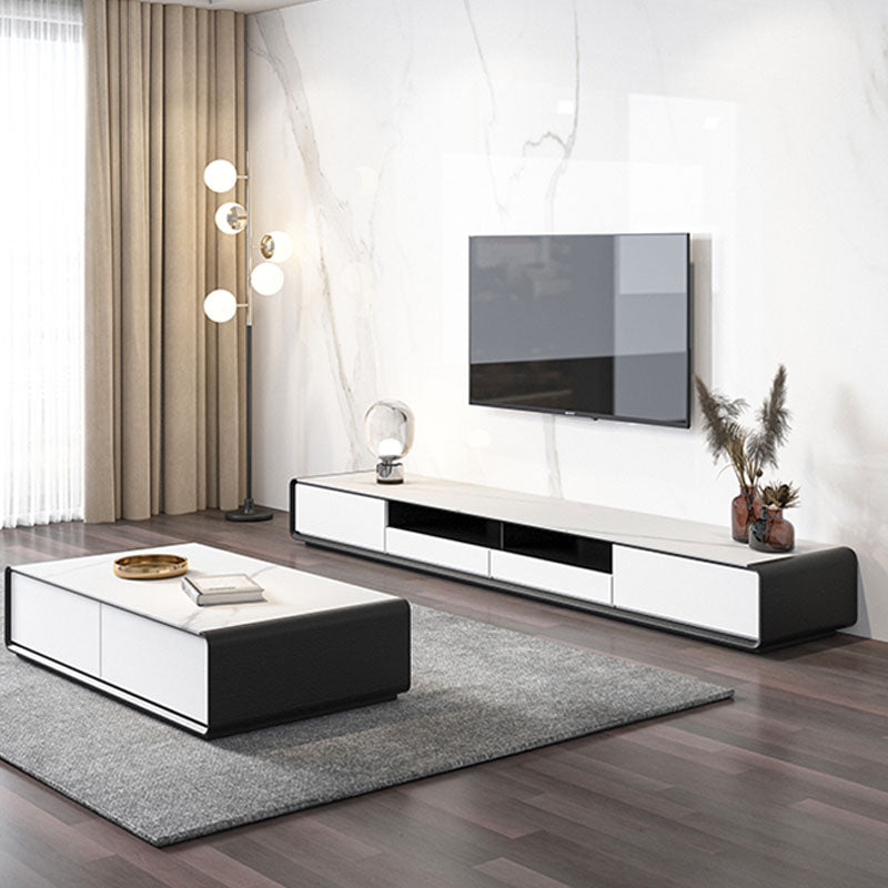 Modern & Contemporary TV Media Console Slate Top TV Media Stand