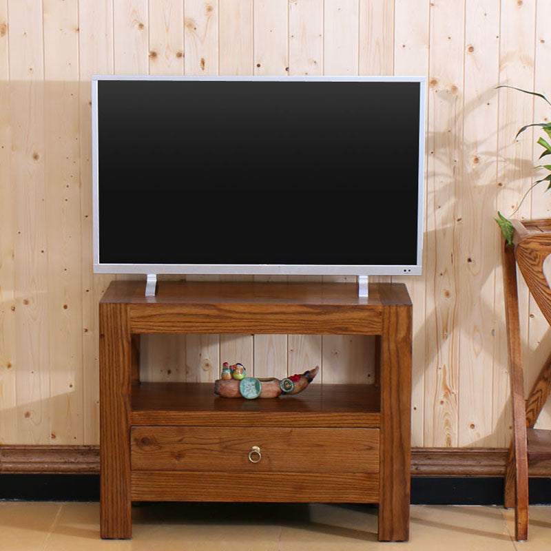 Asian Elm TV Cabinet Natural/Brown/Walnut Living Room TV Stand with Storage