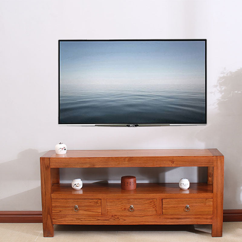 Asian Elm TV Cabinet Natural/Brown/Walnut Living Room TV Stand with Storage