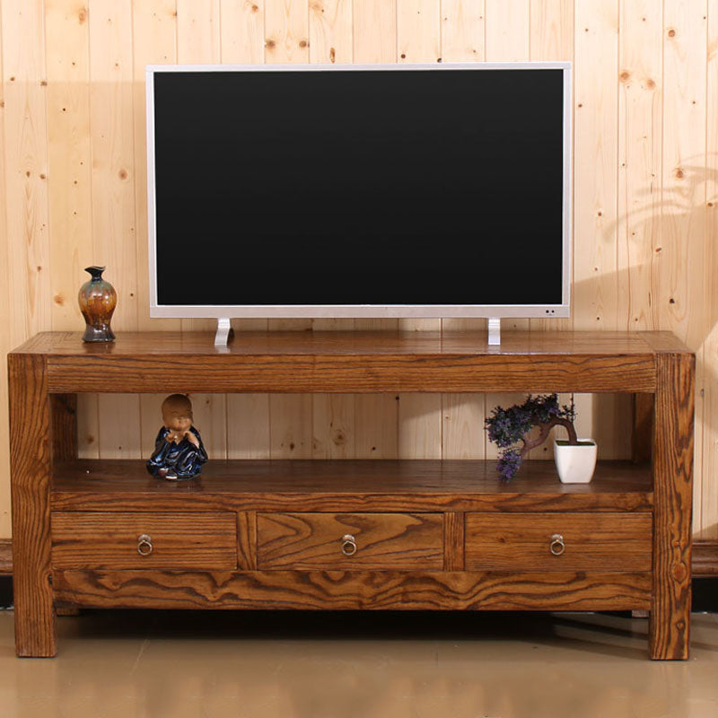 Asian Elm TV Cabinet Natural/Brown/Walnut Living Room TV Stand with Storage