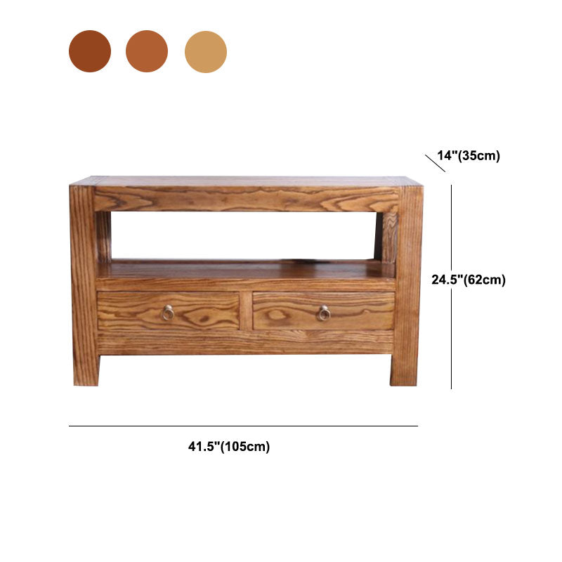 Asian Elm TV Cabinet Natural/Brown/Walnut Living Room TV Stand with Storage