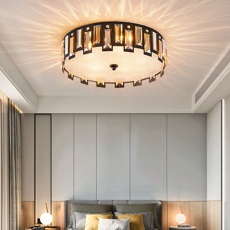 Modern Crystal Ceiling Lamp Nordic Flush Mount Light Fixture for Bedroom