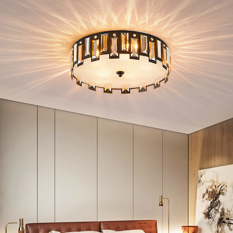 Modern Crystal Ceiling Lamp Nordic Flush Mount Light Fixture for Bedroom