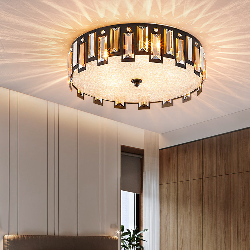 Modern Crystal Ceiling Lamp Nordic Flush Mount Light Fixture for Bedroom