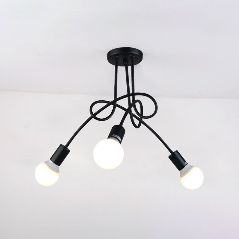 Industrial Ceiling Lamp Simple Flush Mount Light Fixture for Bedroom